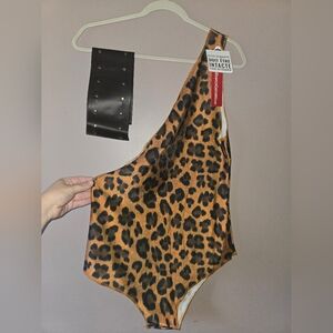 Leopard Print Womens Halloween Costume Bodysuit